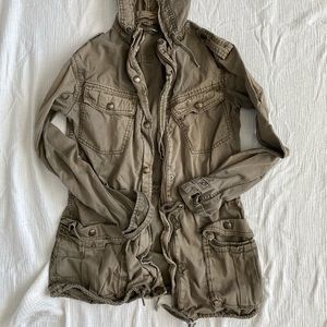 Army green vintage jacket xxxs